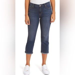 NWT (MSRP $59.50) Nine West Chrystie Capri sz 10 Mid Rise Dark Wash Capri